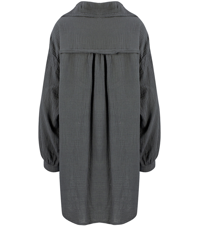 TRINA dlouhá, volná mušelínová košile