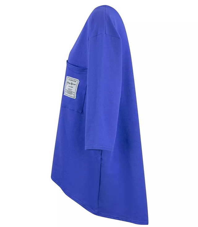 Nadměrná blůza blouson s dlouhou zadní kapsou