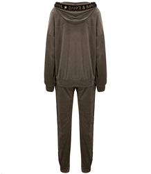 Velurová souprava DRES s opaskem