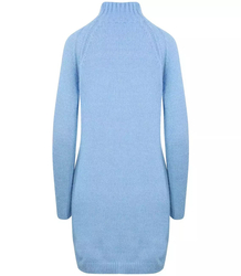 Pletené šaty s rolákem a vlněným rolákem