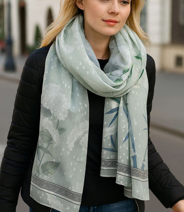 Dámský vzorovaný šátek 70x180