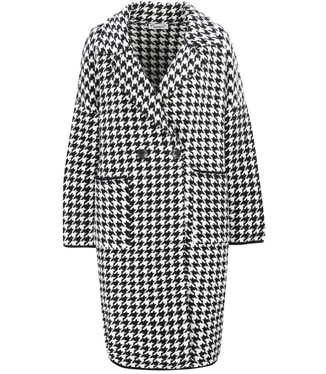 Teplá bunda kabát s puntíky