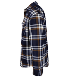 Teplá pánská kostkovaná košile s hřejivými knoflíky klasického střihu