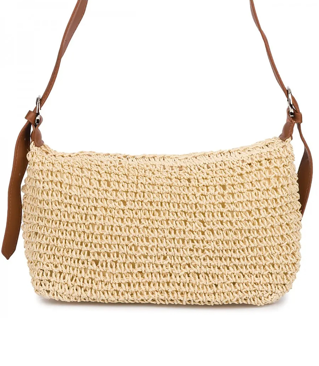 Boho kabelka z rafie s nastavitelným silnějším popruhem