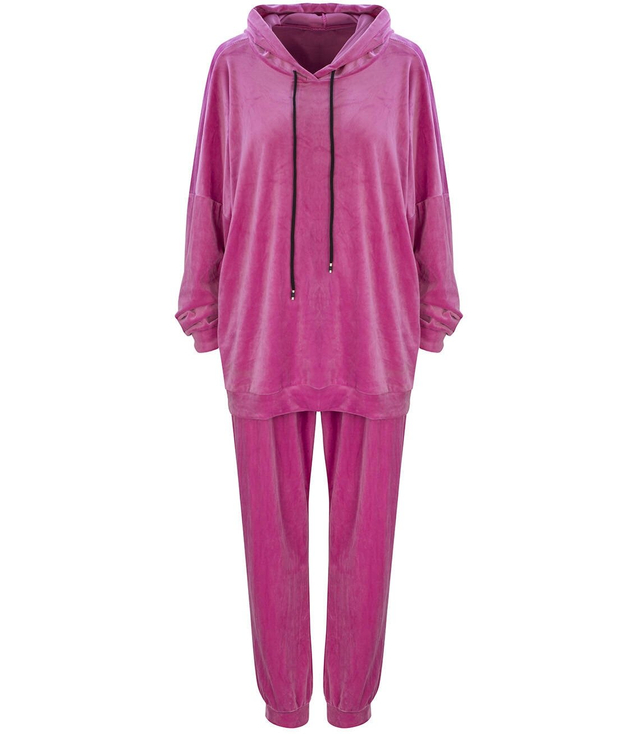 SPORT velurová mikina s kapucí PLUS SIZE Oversize