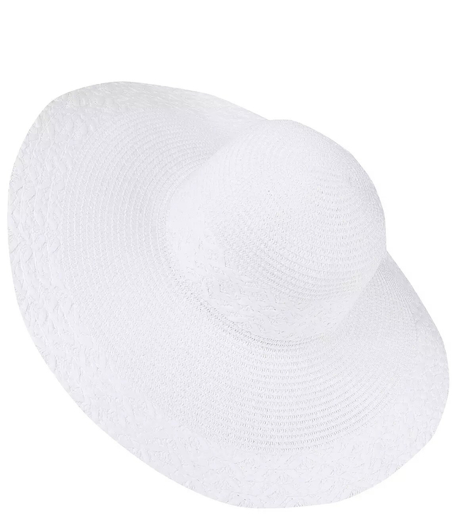 Módní velký pletený dámský klobouk se širokou krempou