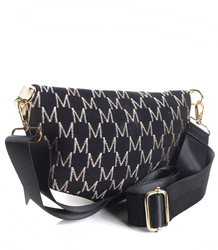 módní ledvinový sáček Crossbody taška LETTER M