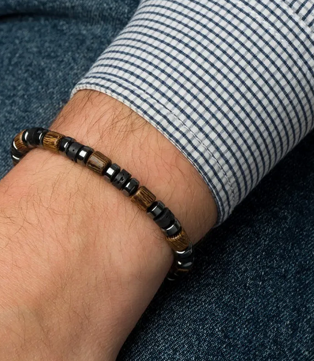 Pánský náramek s přírodními kameny