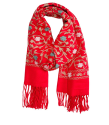 Dámská vzorovaná šála s třásněmi 