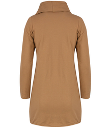 Tenká dlouhá mikina s šikmým zipem a nákrčníkem BEATA