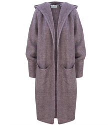 Dlouhý tlustý svetr CARDIGAN bufetový rukáv