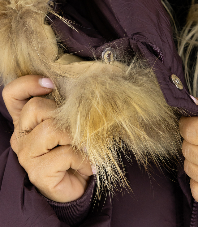 Teplá zimní bunda trapézového střihu COCO