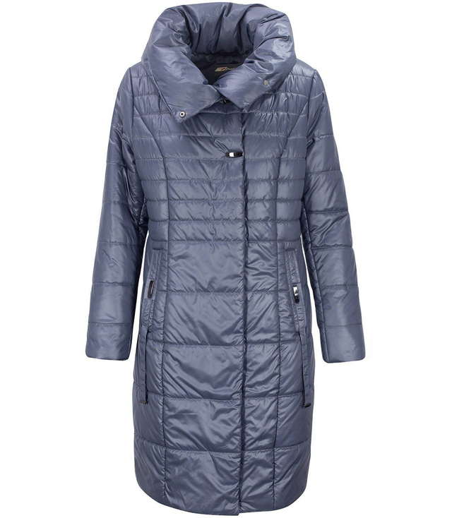 Dámský dlouhý elegantní prošívaný zateplený kabát AMELIA