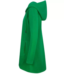 Rozepnutá mikina v pase zpět delší přehoz