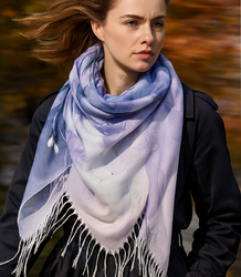 Dámská šála s květinovým vzorem 180x70