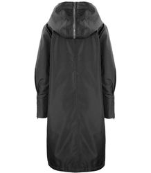 Dámský přechodný kabát oversize s kapucí