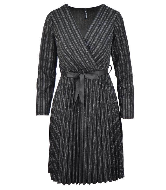 Klasické semišové midi šaty s obálkou