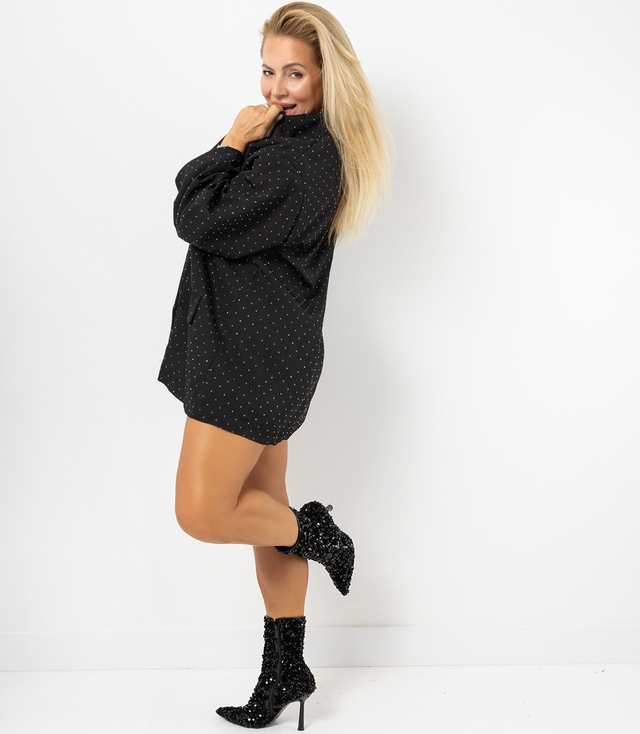 Oversize bunda zdobená krystaly STARDUST