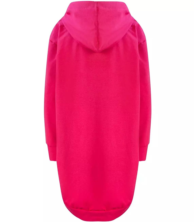 Oversized hladká mikina parka s dlouhými zády