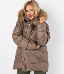 Teplá zimní bunda s kožešinovou kapucí URBAN EXPLORER PLUS SIZE