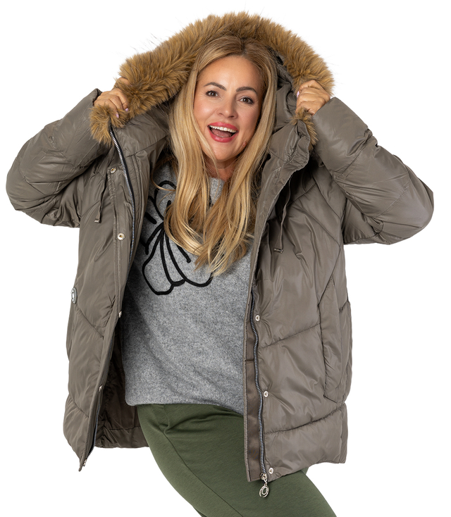 Teplá zimní bunda s kožešinovou kapucí URBAN EXPLORER PLUS SIZE