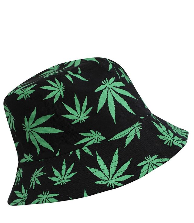 Oboustranná čepice BUCKET HAT potisk listů