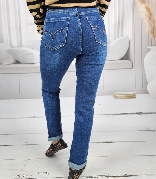 Dámské džínové kalhoty Tube jeans classic blue JOVIE