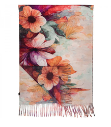 Dámský čtvercový šátek s třásněmi AGRAFKA