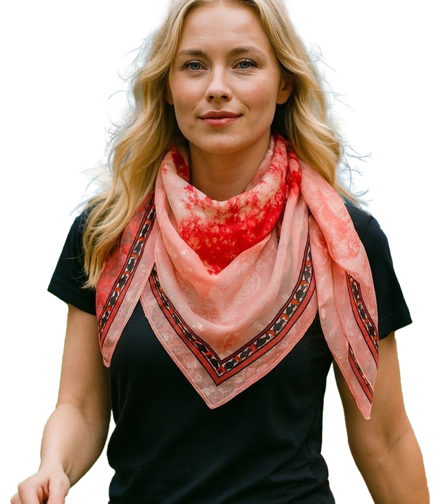 Elegantní dámská šála s šíleným vzorem 70x70