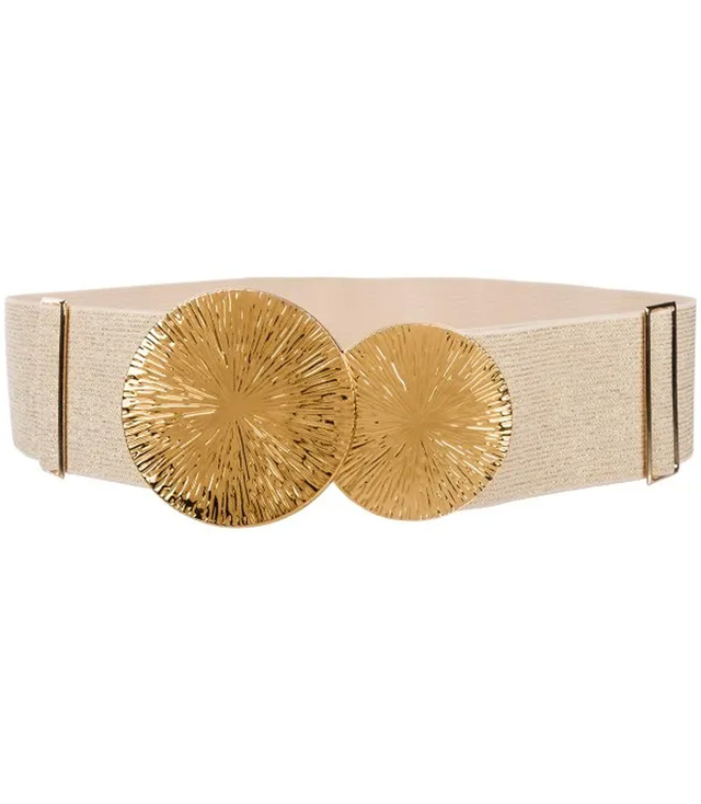 Pletený dámský opasek s velkou sponou