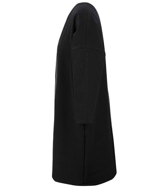 Rovné mikinové šaty s páskou