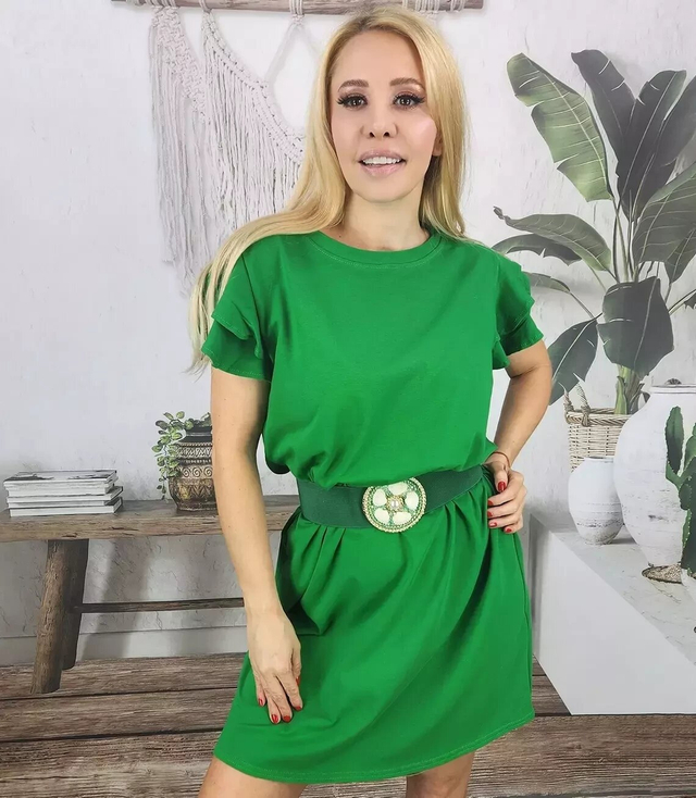 Bavlněné jednoduché šaty s volánky