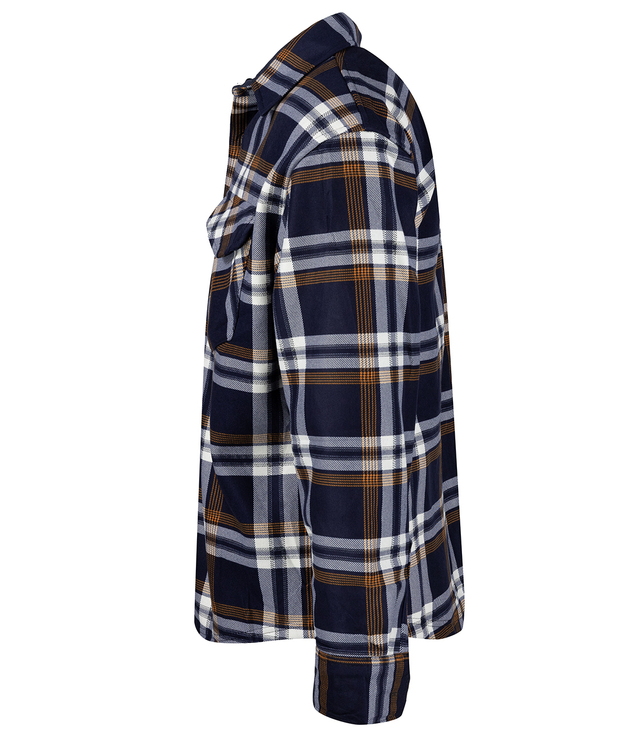 Teplá pánská kostkovaná košile s hřejivými knoflíky klasického střihu