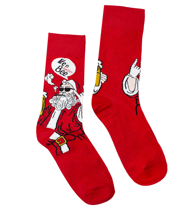 Pánské vánoční ponožky - zimní, teplé, vánoční vzory