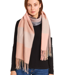 Dámská kostkovaná šála s třásněmi 190x80