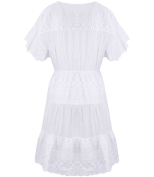 BÍLÉ šaty s ažurovou výšivkou MINI letní