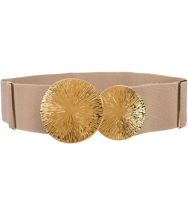 Pletený dámský opasek s velkou sponou