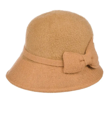 Dámský klobouk cloche s mašlí