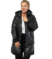 Dlouhá bunda s prošíváním a bočními rozparky ROMA PLUS SIZE