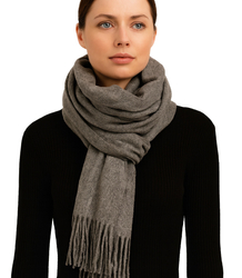 Měkká velká šála s třásněmi klasická