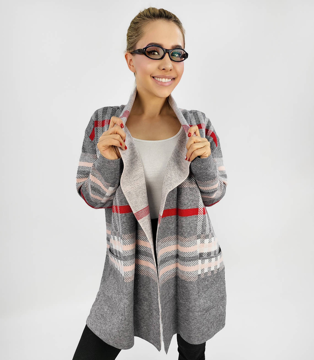 Teplý svetr Cardigan Crêpe elegantní
