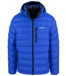 Pánská zimní prošívaná bunda s kapucí 