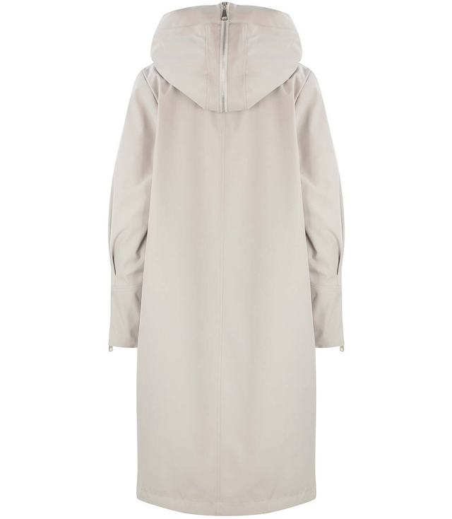 Dámský přechodný kabát oversize s kapucí
