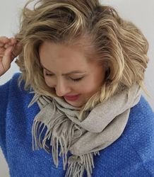 Šála Silná šála se střapci jednobarevná teplá měkká 200x70 cm