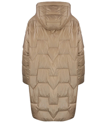 Dámská dlouhá teplá bunda s prošíváním a kapucí ANABEL