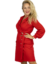 Elegantní námořnické šaty Pásek v pase Zlaté knoflíky ARIEL