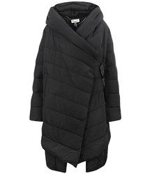 Černý dlouhý zimní kabát OVERSIZE bunda