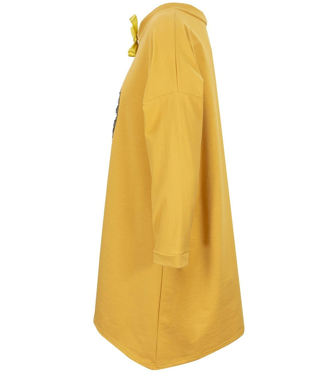 Trapézová halenka BLUZA HEART s flitry +Velikost