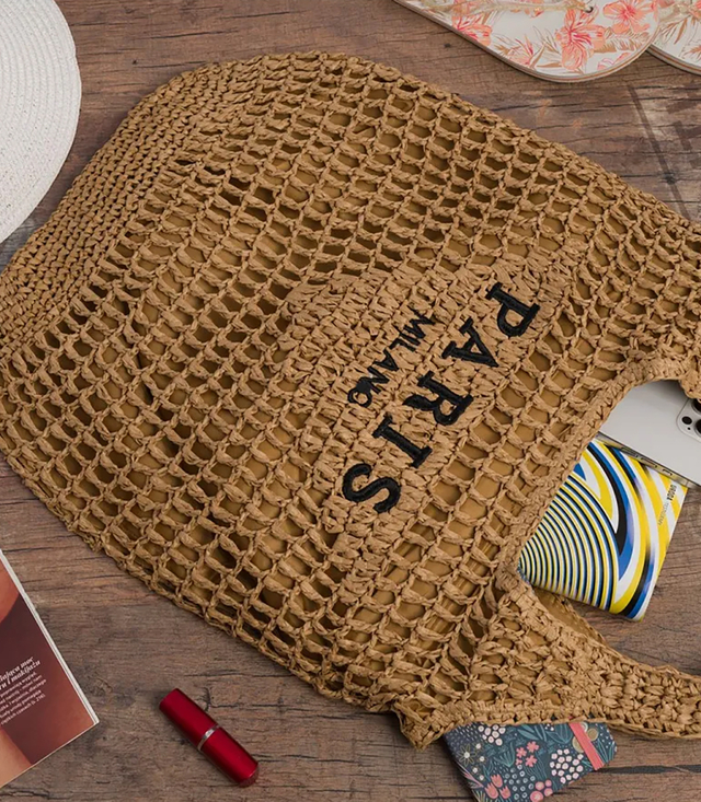 PARIS MILANO letní pletená taška přes rameno