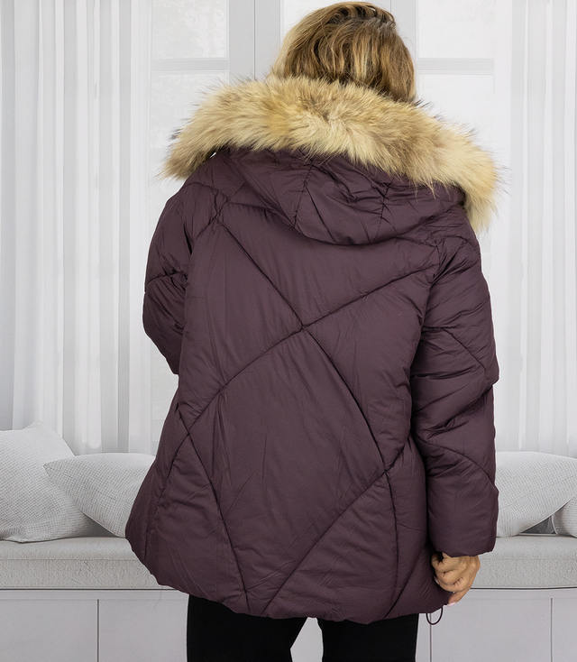 Teplá zimní bunda trapézového střihu COCO